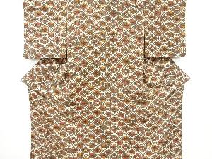 大正ロマン　網目に花模様着物